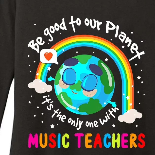 Be Good To Our Planet With Music Earth Day Womens CVC Long Sleeve Shirt