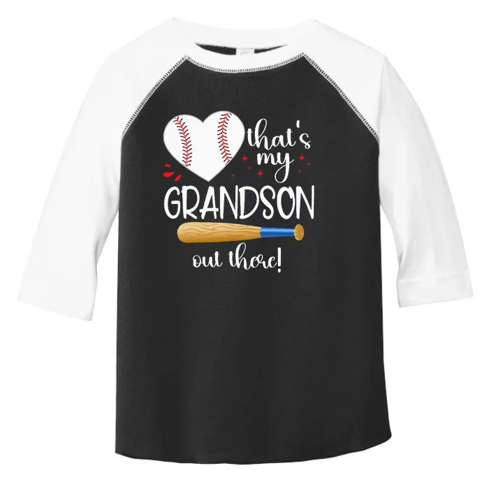 Baseball Grandma Thats My Grandson Out There Gifts Women Toddler Fine Jersey T-Shirt