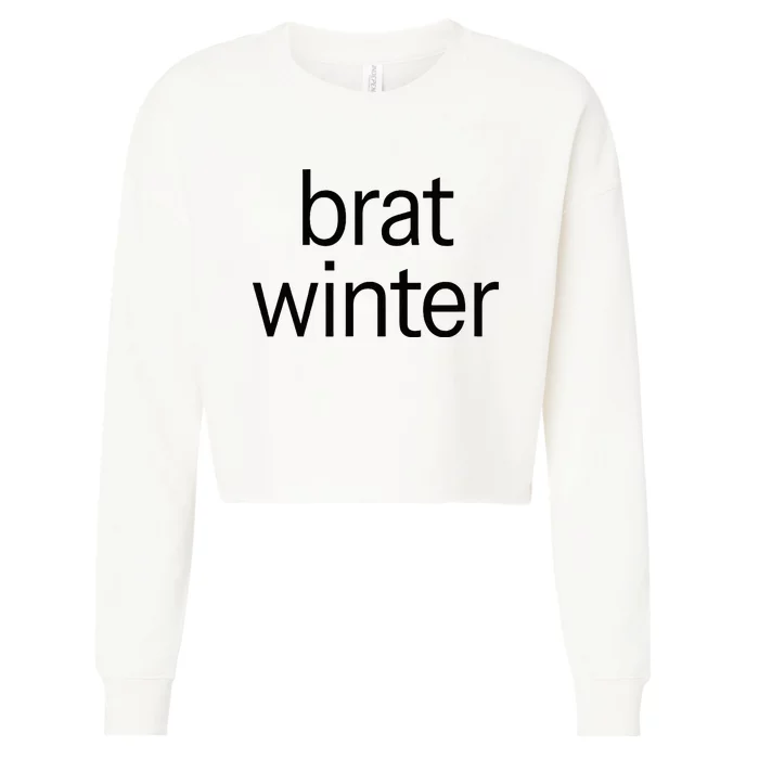 Brat Green Trendy Christmas Winter Meme Teens Get Z Gift Cropped Pullover Crew