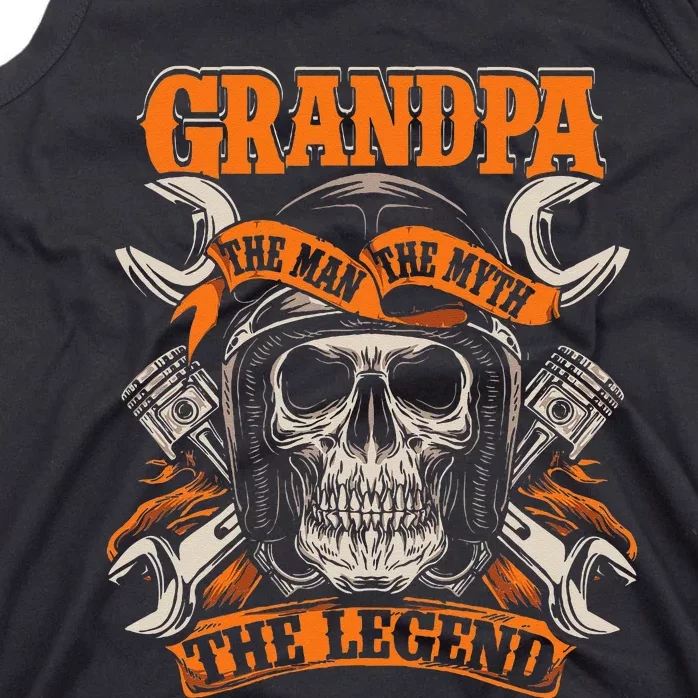 Biker Grandpa The Man The Myth The Legend Motorcycle Tank Top