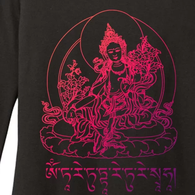 Buddha Green Tara Tra Tibetan Buddhism Vajrayana Gift Womens CVC Long Sleeve Shirt