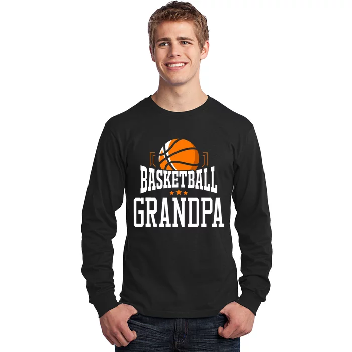 Basketball Grandpa Team Sports Fan Long Sleeve Shirt