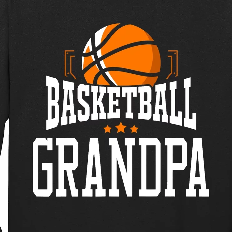 Basketball Grandpa Team Sports Fan Long Sleeve Shirt