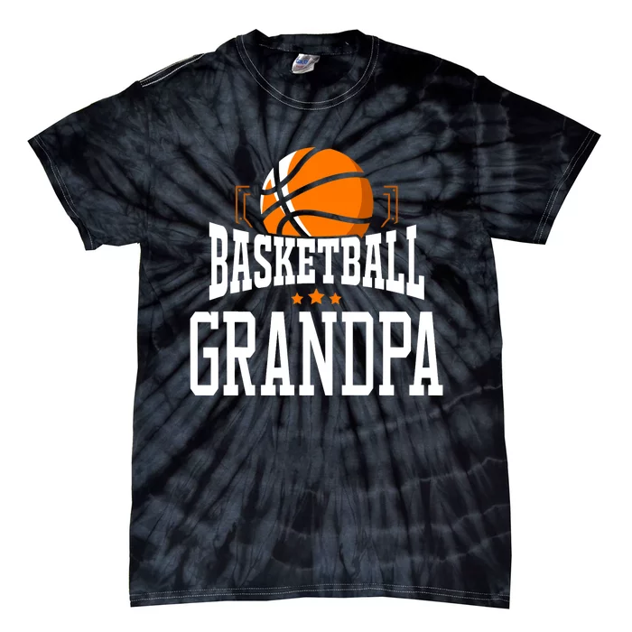 Basketball Grandpa Team Sports Fan Tie-Dye T-Shirt