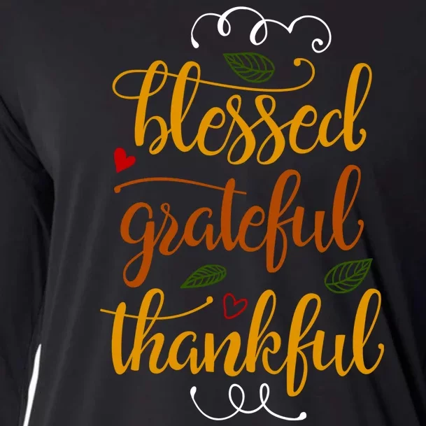 Blessed Grateful Thankful Cooling Performance Long Sleeve Crew