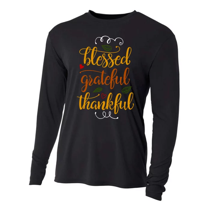 Blessed Grateful Thankful Cooling Performance Long Sleeve Crew