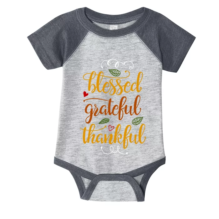 Blessed Grateful Thankful Infant Baby Jersey Bodysuit