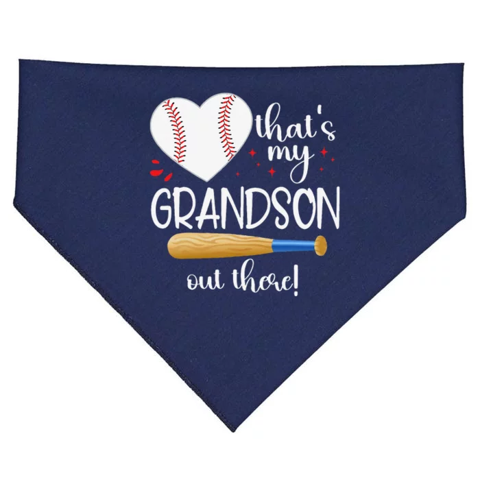 Baseball Grandma Thats My Grandson Out There Gifts USA-Made Doggie Bandana