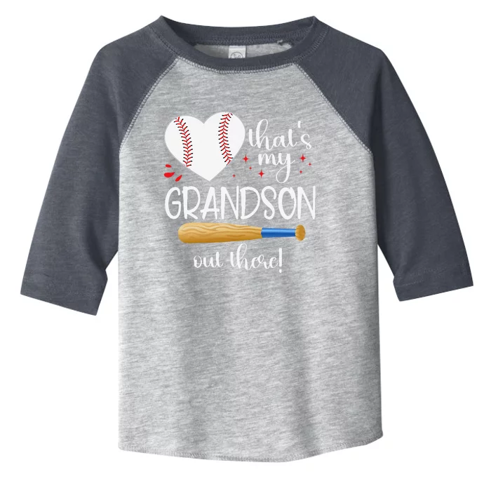 Baseball Grandma Thats My Grandson Out There Gifts Toddler Fine Jersey T-Shirt