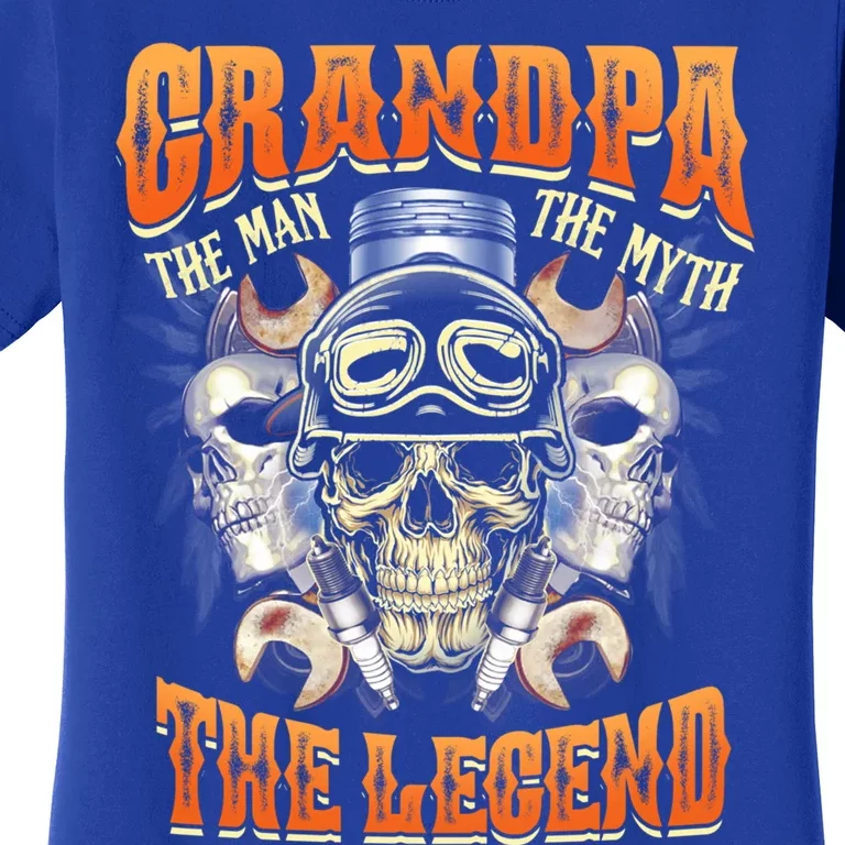 Biker Grandpa The Myth Legend Motorcycle Gift Women's T-Shirt