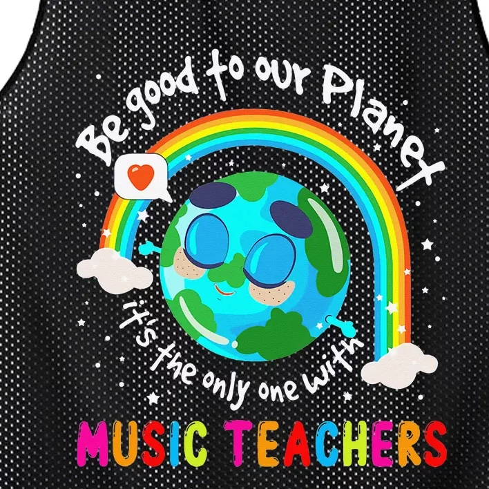 Be Good To Our Planet With Music Earth Day Mesh Reversible Basketball Jersey Tank