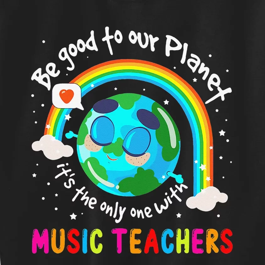 Be Good To Our Planet With Music Earth Day Kids Sweatshirt