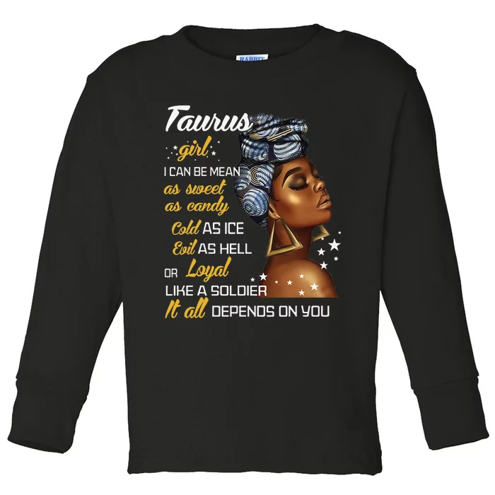 Birthday Gift Taurus April or May Wo Toddler Long Sleeve Shirt