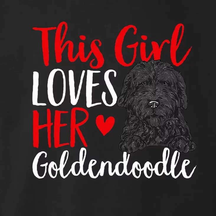 Black Goldendoodle This Girl Loves Her Goldendoodle Toddler Hoodie