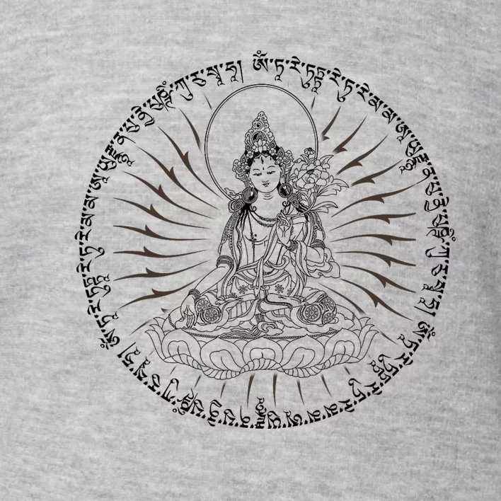 Buddha Green Tara Mantra Tibetan Buddhism Vajrayana Toddler Sweatshirt