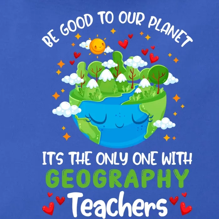 Be Good To Our Planet With Geography Teacher Earth Day Cool Gift Zip Tote Bag