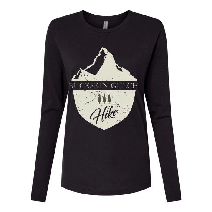 Buckskin Gulch Utah Hiking With Mountain Womens Cotton Relaxed Long Sleeve T-Shirt