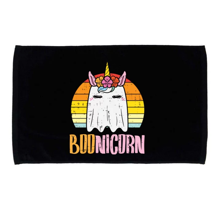 Boonicorn Ghost Unicorn Boo Retro Halloween Gift Microfiber Hand Towel