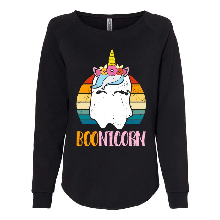 Boonicorn Ghost Unicorn Boo Retro Halloween Gift Womens California Wash Sweatshirt