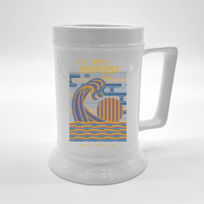 Beach Good Vibrations Gift Front & Back Beer Stein