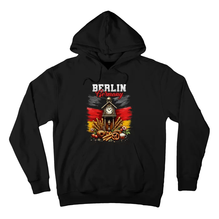 Berlin Germany Vacation Travel Souvenir German Flag Hoodie