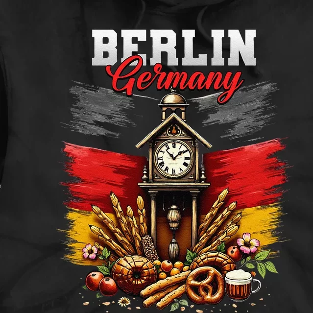 Berlin Germany Vacation Travel Souvenir German Flag Tie Dye Hoodie