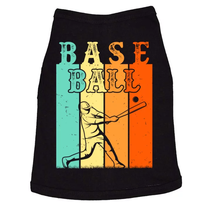 Baseball Game Vintage Retro Baseball Gift Doggie Tank