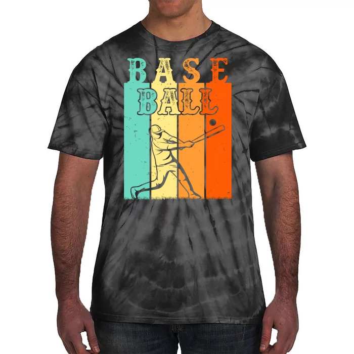 Baseball Game Vintage Retro Baseball Gift Tie-Dye T-Shirt