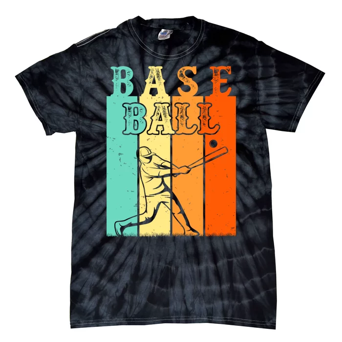 Baseball Game Vintage Retro Baseball Gift Tie-Dye T-Shirt