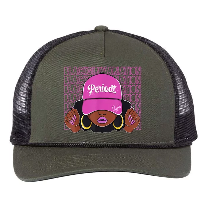 Black Girl Variation Hyper Violet 4s Matching Retro Rope Trucker Hat Cap