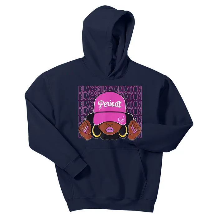 Black Girl Variation Hyper Violet 4s Matching Kids Hoodie