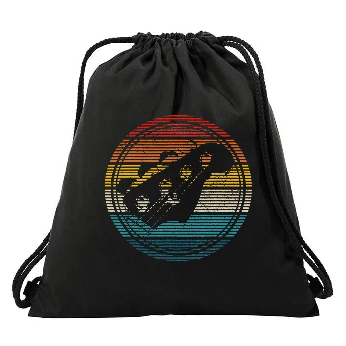 Bass Guitar Vintage Retro Funny Bass Player Bassist Drawstring Bag