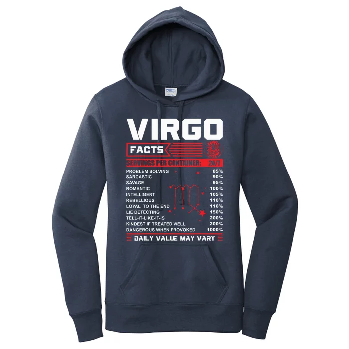 Birthday Gifts Virgo Facts Women's Pullover Hoodie