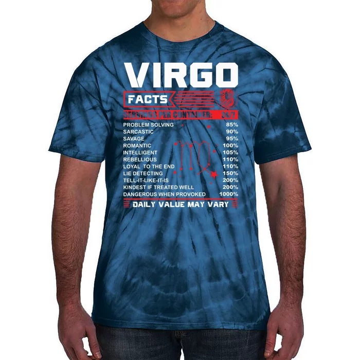 Birthday Gifts Virgo Facts Tie-Dye T-Shirt