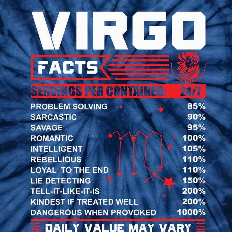 Birthday Gifts Virgo Facts Tie-Dye T-Shirt