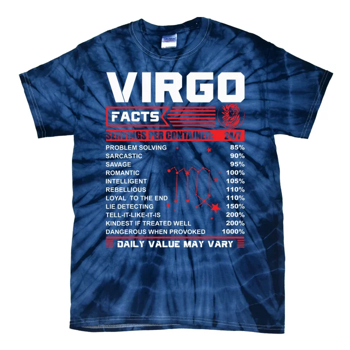 Birthday Gifts Virgo Facts Tie-Dye T-Shirt