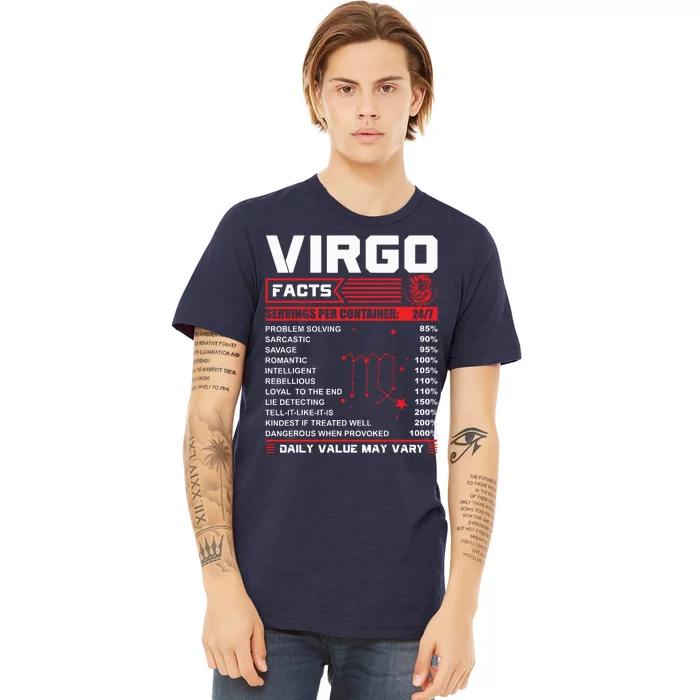 Birthday Gifts Virgo Facts Premium T-Shirt