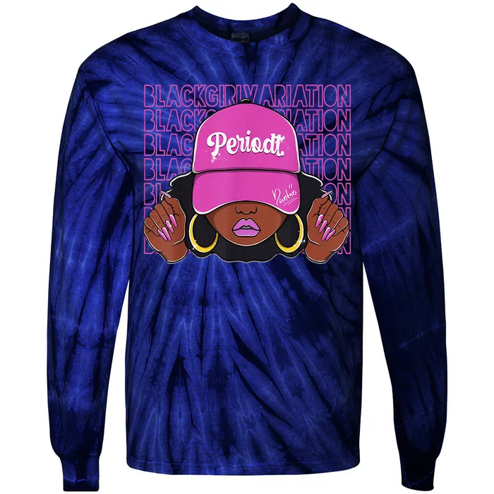 Black Girl Variation Hyper Violet 4s Matching Tie-Dye Long Sleeve Shirt