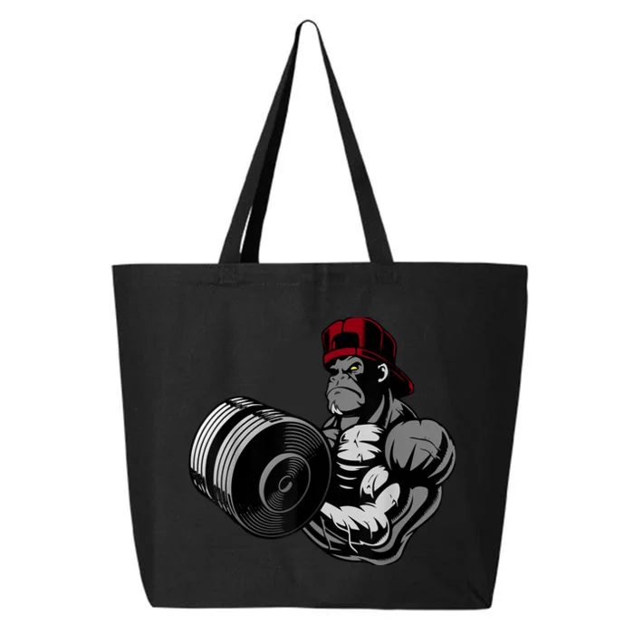 Bodybuilding Gorilla Vegan Workout Gym Bodybuilder 25L Jumbo Tote