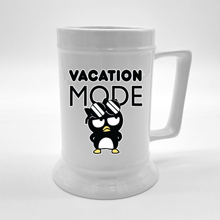 Badtzmeaningful Giftmaru Vacation Mode Great Gift Front & Back Beer Stein