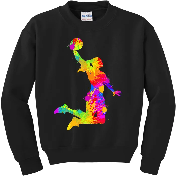 Basketball Girl Women Kids Sweatshirt