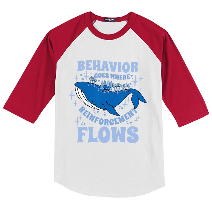 Behavior Goes Where Reinforcement Flows Behavior Analyst Kids Colorblock Raglan Jersey