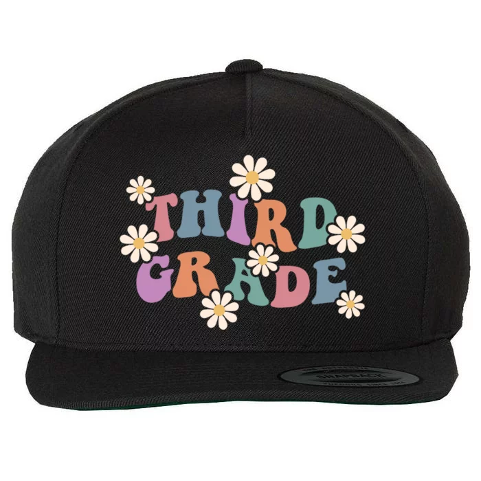 Boho Groovy Wavy Third Grade Cute Gift Wool Snapback Cap