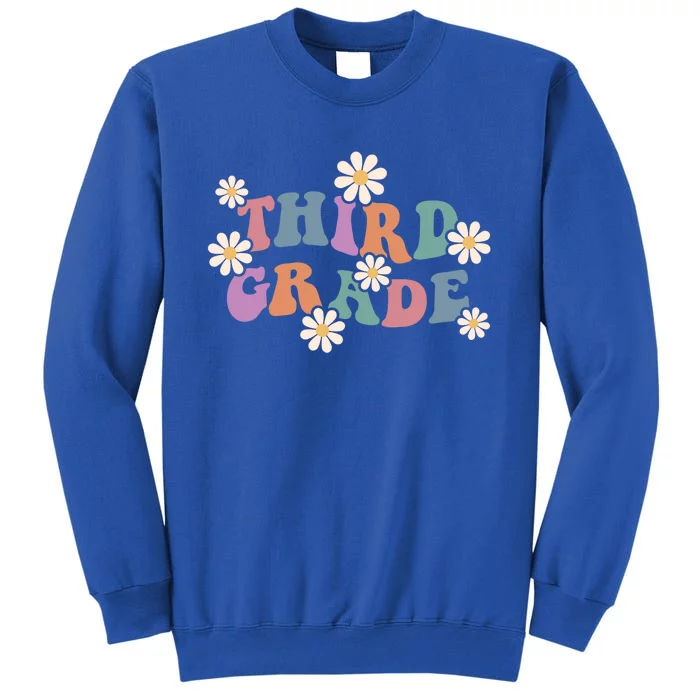 Boho Groovy Wavy Third Grade Cute Gift Tall Sweatshirt