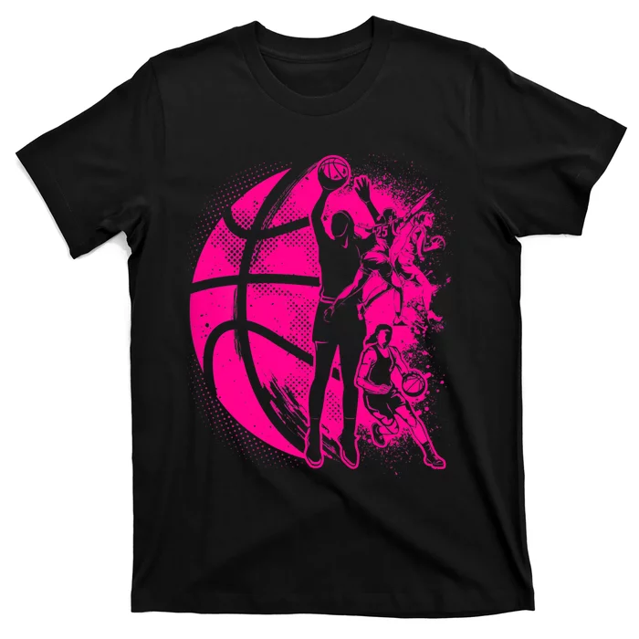 Basketball Girl Wo Female Basketball Team T-Shirt