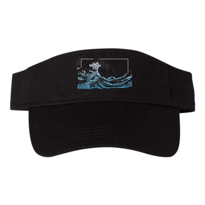 Blue Great Wave Off Kanagawa Valucap Bio-Washed Visor