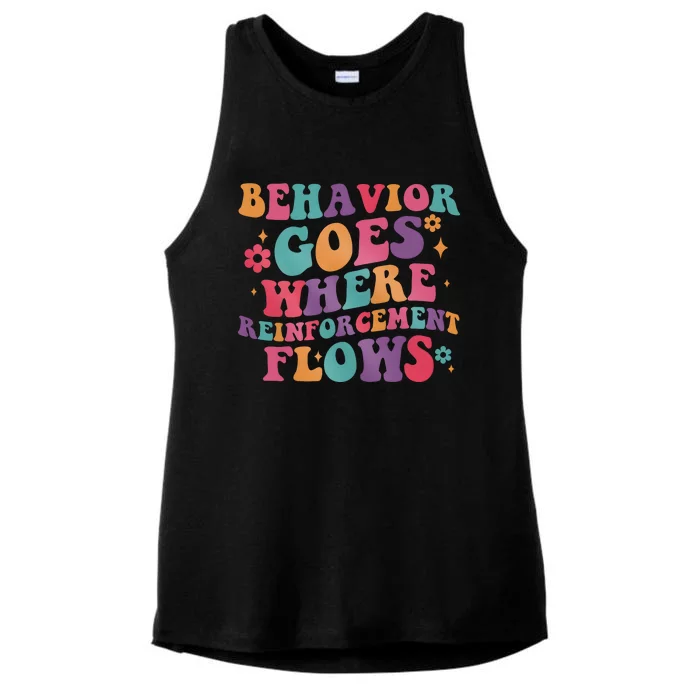 Behavior Goes Where Reinforcement Flows Ladies Tri-Blend Wicking Tank