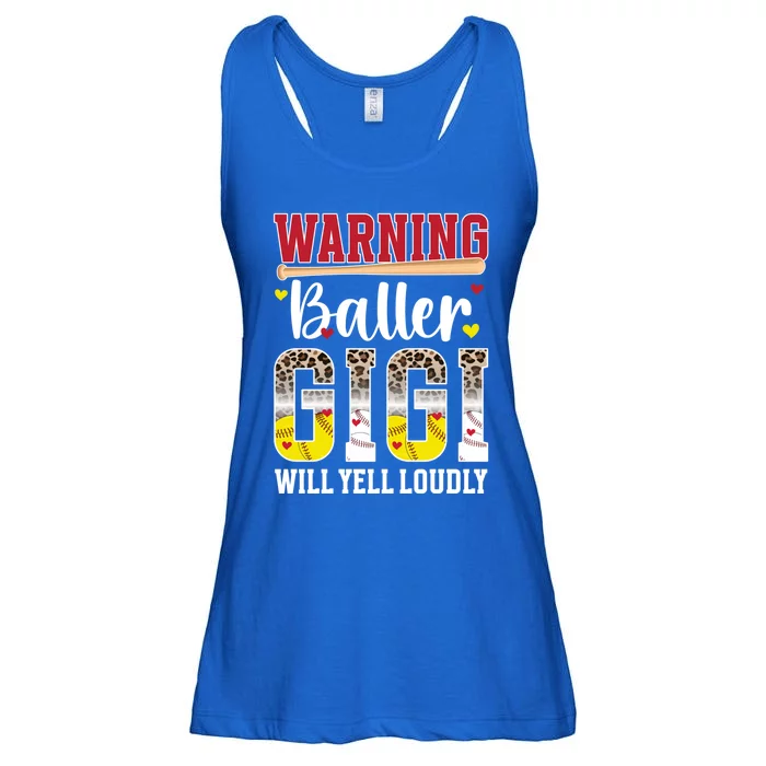 Baller Gigi Will Yell Loudly Softball Baseball Gigi Grandma Gift Ladies Essential Flowy Tank