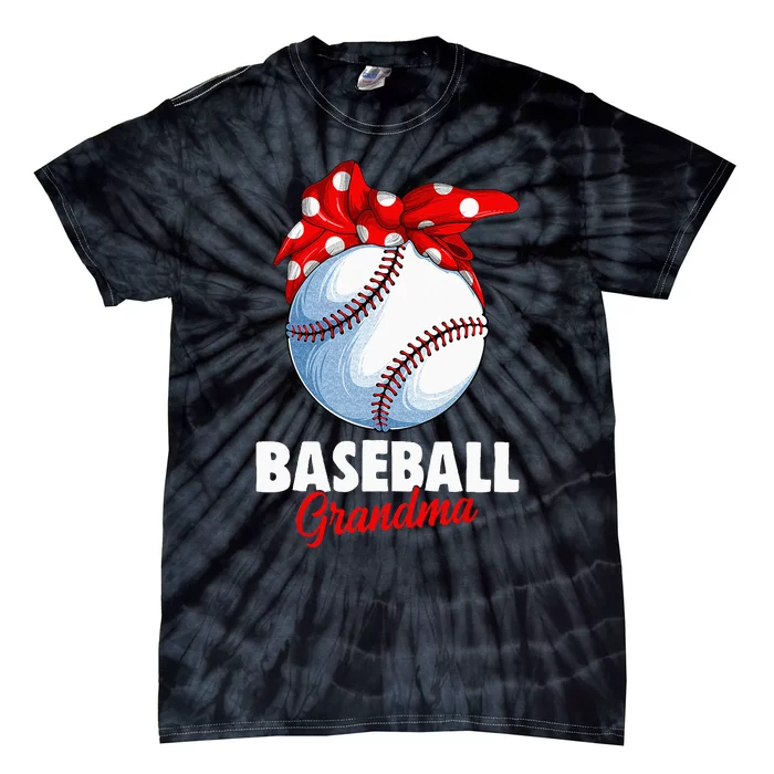 Baseball Grandma Women Tie-Dye T-Shirt