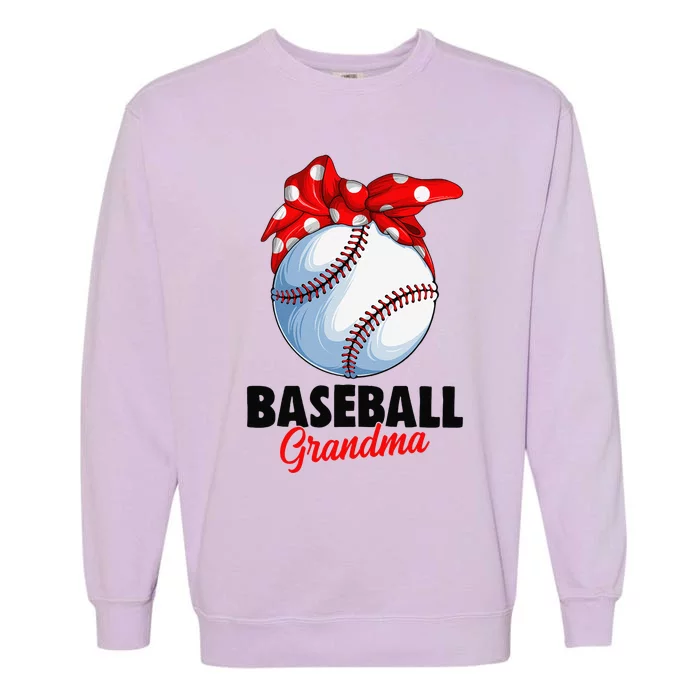 Baseball Grandma Women Garment-Dyed Sweatshirt